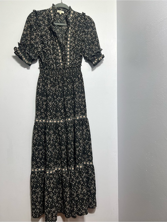 Max Studio Dresses & Skirts - Max Studio Black Floral Tiered Maxi Dress